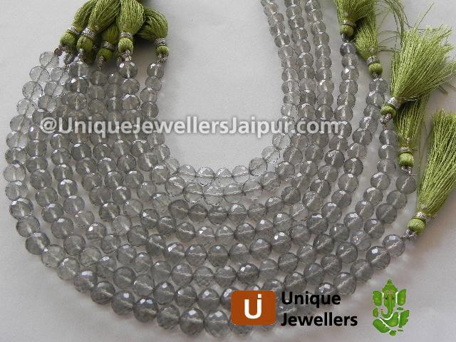 Green Apetite Quartz Faceted Round Beads